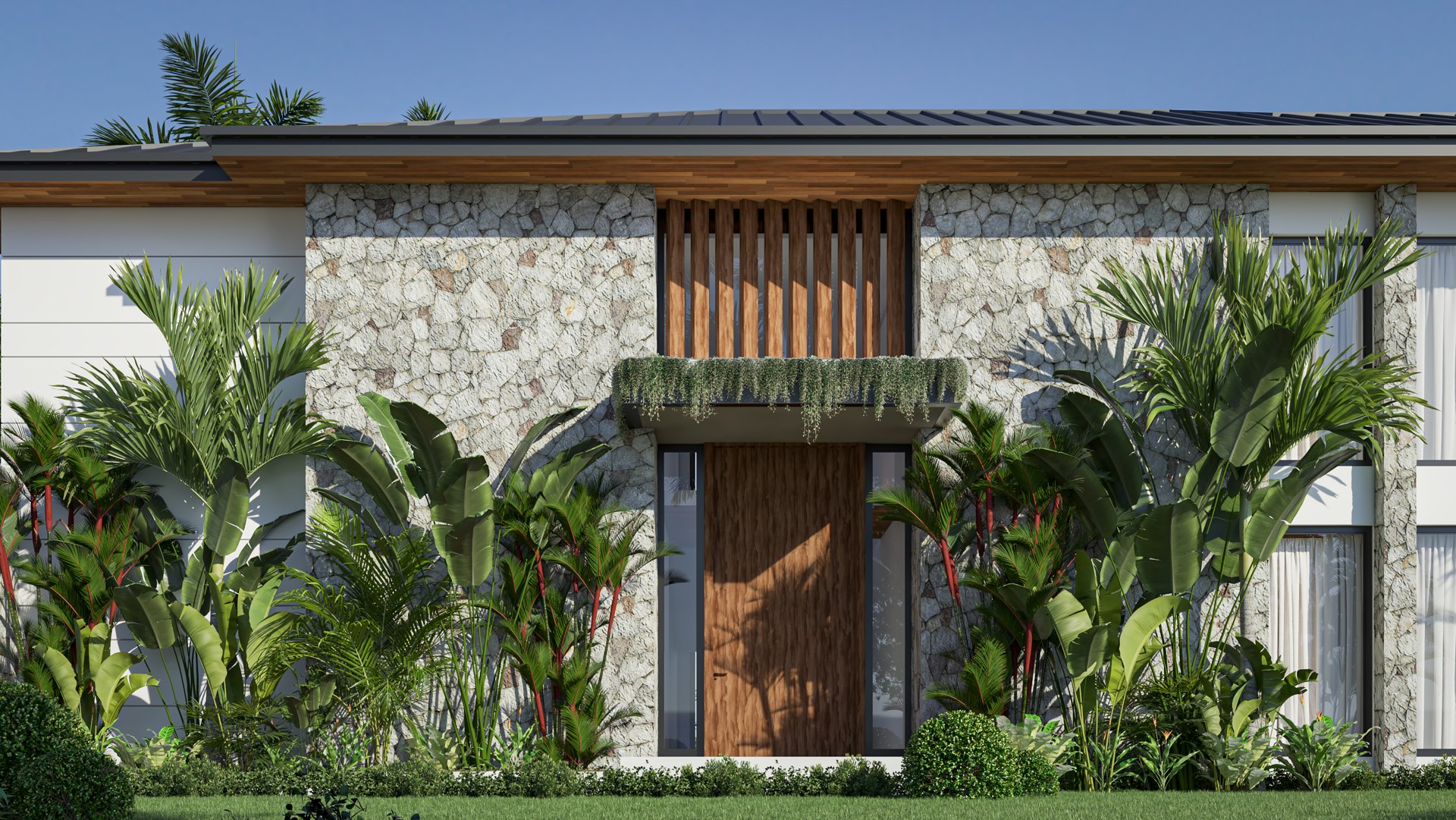 Residencia contemporánea rodeada de vegetación, obra publicada por JO&A